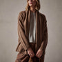 Cashmere Shawl Collar Relaxed Cardigan in Chestnut | James Perse Los Angeles