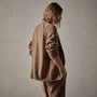 Cashmere Shawl Collar Relaxed Cardigan in Chestnut | James Perse Los Angeles