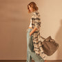 Light Cashmere Strip Cardigan in Thunder/Mist/Hazel/Ivroy | James Perse Los Angeles