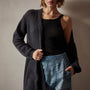 Textured Cashmere Knit Cardigan in Black | James Perse Los Angeles