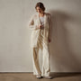 Textured Cashmere Knit Cardigan in Ivory | James Perse Los Angeles