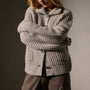 Cashmere Chunky Waffle Cardigan in Hazel | James Perse Los Angeles