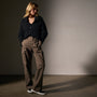 Cashmere Chunky Waffle Cardigan in True Black | James Perse Los Angeles