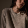 Cashmere Saddle Shoulder Crew Neck in Hazel | James Perse Los Angeles
