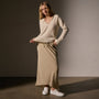 Cashmere Soft V Sweater in Ivory | James Perse Los Angeles