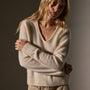 Cashmere Soft V Sweater in Ivory | James Perse Los Angeles