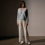 Cashmere Soft V Sweater  in Pale Blue | James Perse Los Angeles