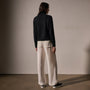 Cashmere Funnel Neck Sweater  in True Black | James Perse Los Angeles