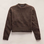 Lightweight Textured Cashmere Crew in Bark | James Perse Los Angeles FLAT