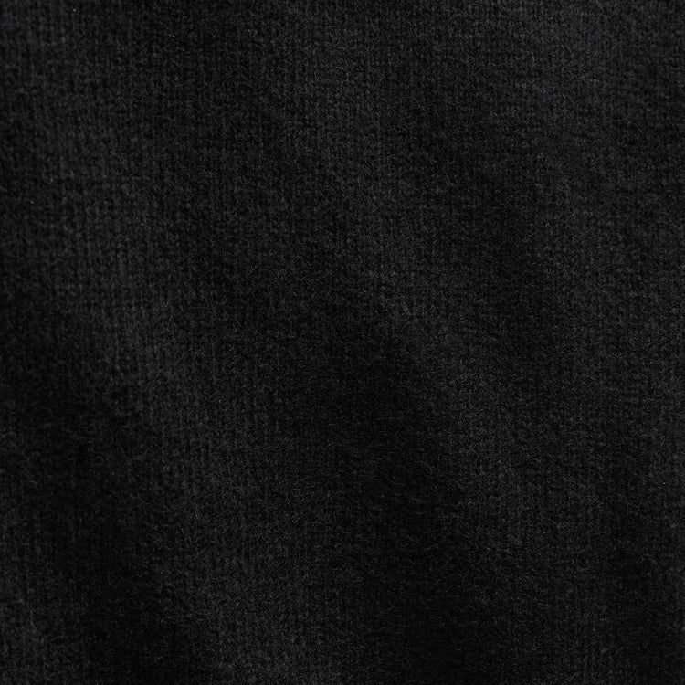 Lightweight Textured Cashmere Crew in True Black | James Perse Los Angeles FLAT