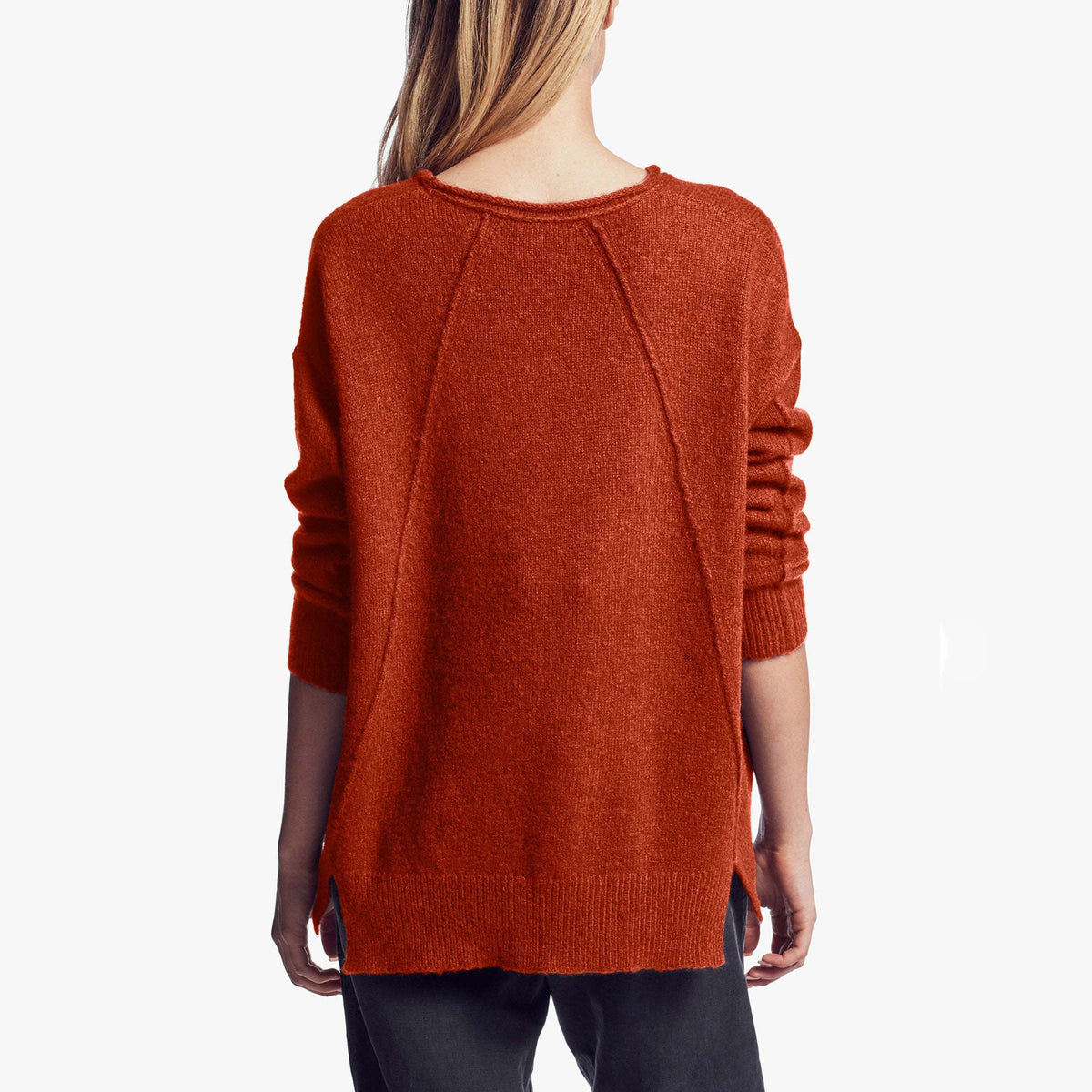 Lightweight Textured Cashmere Crew in Harvest | James Perse Los Angeles