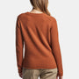 Lightweight Textured Cashmere V Neck In Amber | James Perse Los Angeles