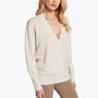Crossover Cashmere Sweater In Ivory | James Perse Los Angeles