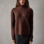 Rib Funnel Nk Sweater in Americano | James Perse Los Angeles