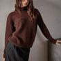 Rib Funnel Nk Sweater in Americano | James Perse Los Angeles