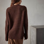 Rib Raglan Crew Sweater in Americano | James Perse Los Angeles