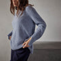 Rib Raglan Crew Sweater in Atlantic | James Perse Los Angeles