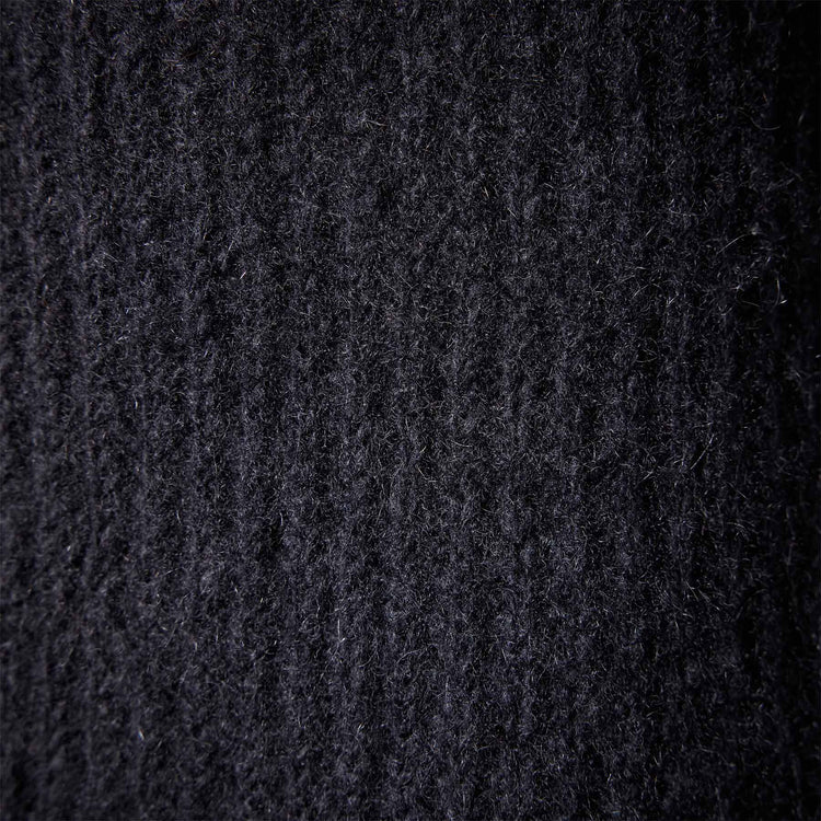Rib Raglan Crew Sweater in Black | James Perse Los Angeles