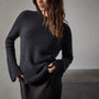 Rib Raglan Crew Sweater in Black | James Perse Los Angeles