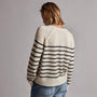 Nautical Stripe Cashmere Sweater in Ivory/Black | James Perse Los Angeles