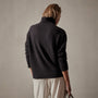 Mid Gauge Funnel Neck Sweater in Black | James Perse Los Angeles