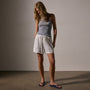 Viscose Linen Utility Short in White | James Perse Los Angeles