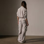 Textured Linen Viscose Jumpsuit in Nimbus Pigment | James Perse Los Angeles