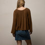 Soft Matte Gathered Top in Gingerbread | James Perse Los Angeles