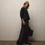 Luxe Viscose Wool Layer Skirt in Black | James Perse Los Angeles