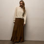Luxe Viscose Wool Layer Skirt in Gingerbread | James Perse Los Angeles