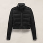 Quilted Suede Mixed Media Jacket in Black | James Perse Los Angeles