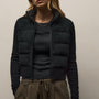 Quilted Suede Mixed Media Jacket in Black | James Perse Los Angeles