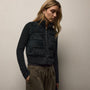Quilted Suede Mixed Media Jacket in Black | James Perse Los Angeles