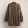 Suede Trench Coat in Caribou | James Perse Los Angeles FLAT