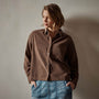 Corduroy Cropped Boxy Shirt in Fox Pigment | James Perse Los Angeles