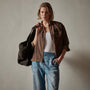 Corduroy Cropped Boxy Shirt in Fox Pigment | James Perse Los Angeles