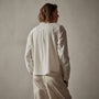Corduroy Cropped Boxy Shirt in Ivory Pigment | James Perse Los Angeles
