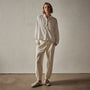 Corduroy Cropped Boxy Shirt in Ivory Pigment | James Perse Los Angeles