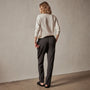 Single Pleat Relaxed Pant in Black | James Perse Los Angeles