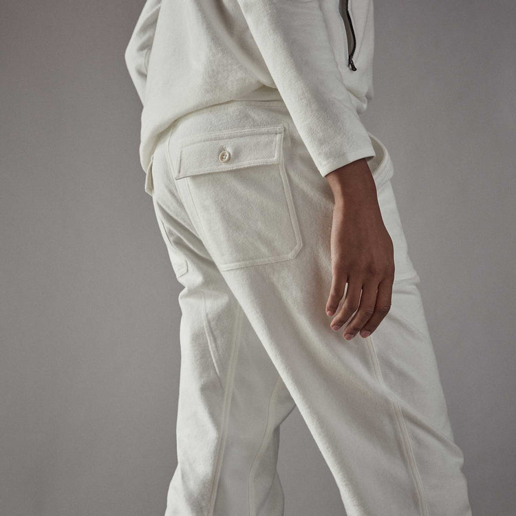 Brushed Terry Pocket Pant - Everest White | James Perse Los Angeles