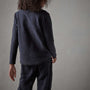 Brushed Terry Half Zip Funnel Neck - Navy | James Perse Los Angeles