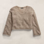 Marled Cashmere Silk V Neck Sweater in Grout Mix | James Perse Los Angeles