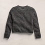 Cashmere Silk Marl Crew Neck in Black Mix | James Perse Los Angeles