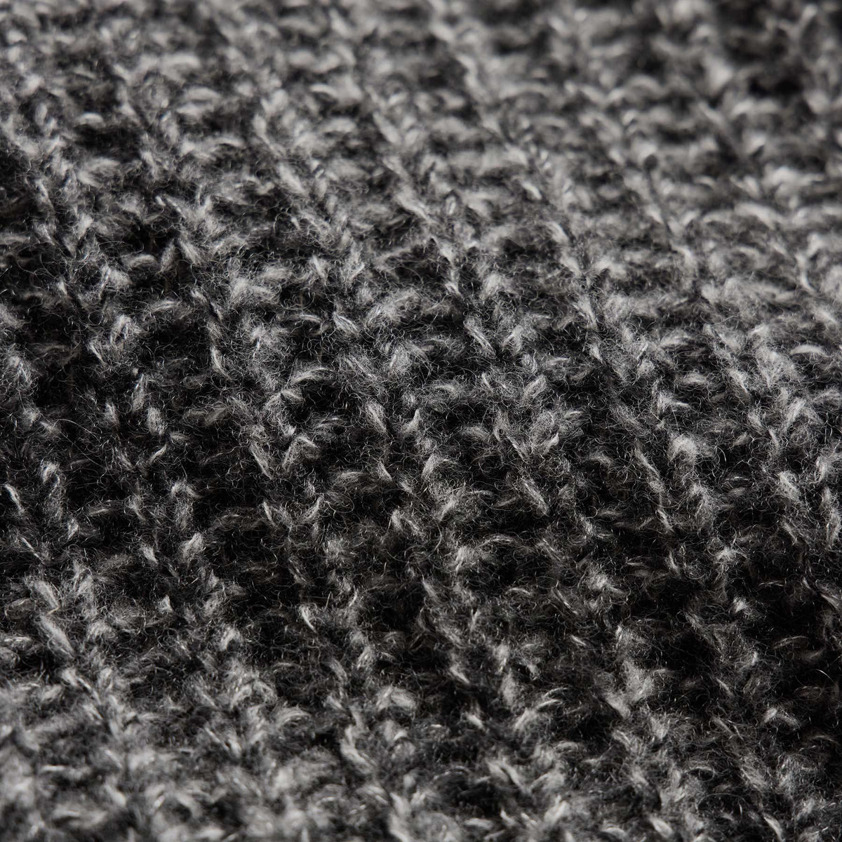 Cashmere Silk Marl Crew Neck in Black Mix | James Perse Los Angeles