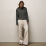 Cashmere Silk Marl Crew Neck in Black Mix | James Perse Los Angeles