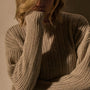 Open Stitch Crew Neck in Alabaster Mix | James Perse Los Angeles