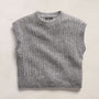 Open Stitch Vest in Grey Mix | James Perse Los Angeles FLAT