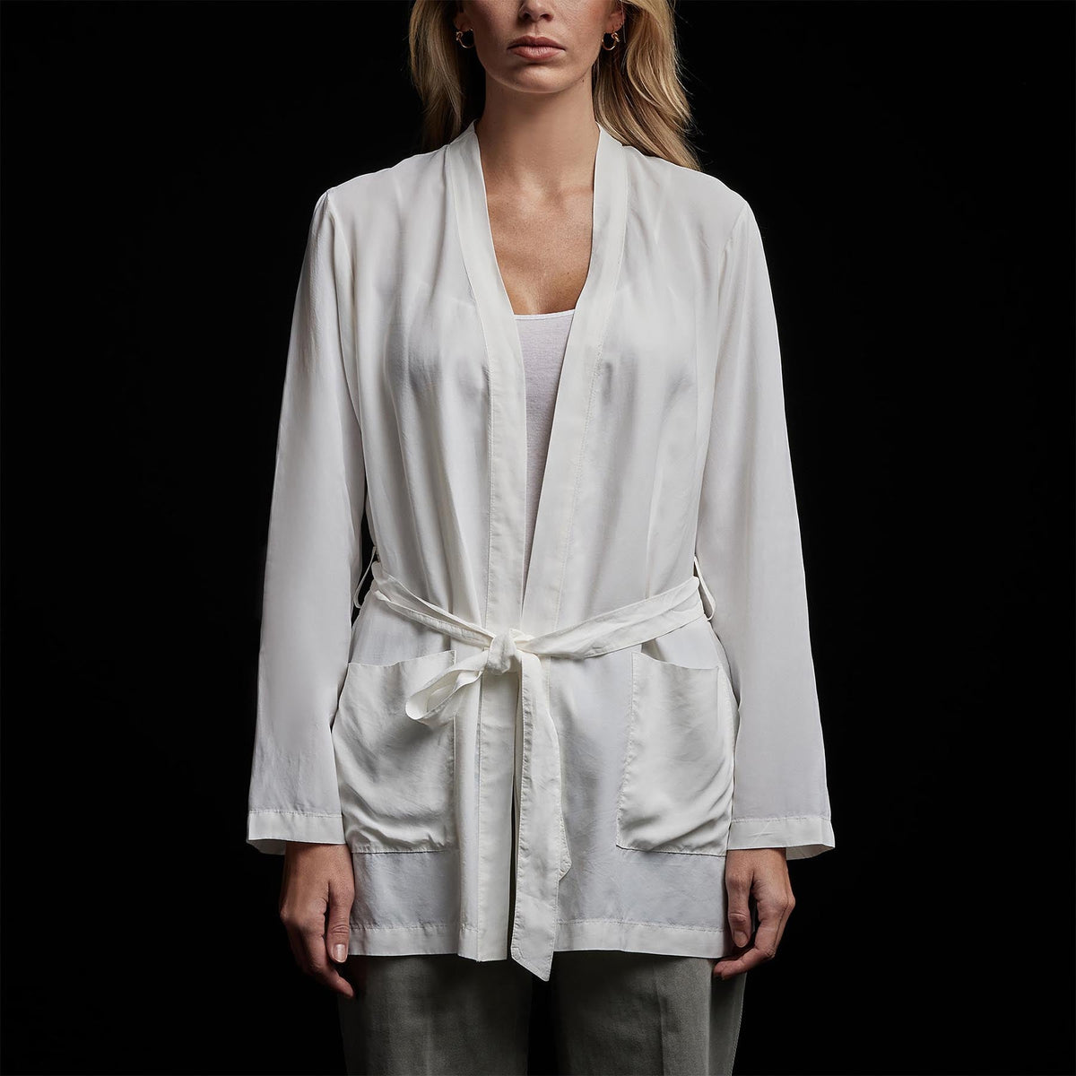 Lounge Robe in Off White | James Perse Los Angeles
