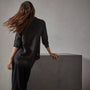 Tuxedo Shirt in Black | James Perse Los Angeles