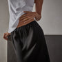 High Low A Line Skirt in Black | James Perse Los Angeles